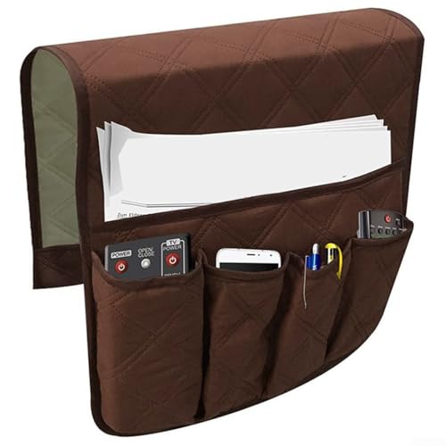 5 Taschen Sofa Stuhl Organizer vereinfachen Sie Ihren Wohnraum mit diesem funktionalen Design (Kaffee) von Springwillfly