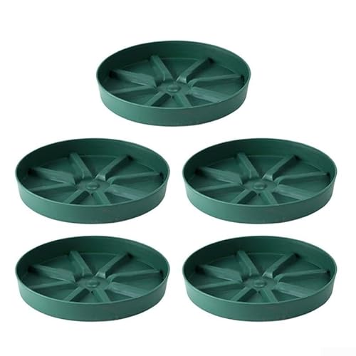 5 x Blumentopf-Tabletts, effektives Design für optimale Drainage und Luftzirkulation (grün) von Springwillfly