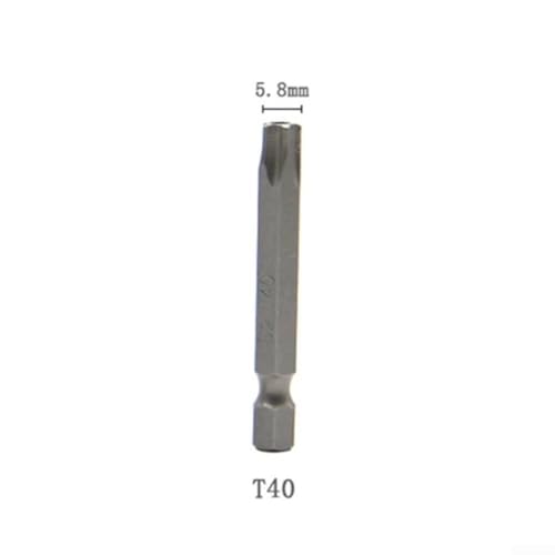 50 mm magnetisch für Torx-Bit für verschiedene Größen mit Sechskantschaft für effektives Schrauben (T40) von Springwillfly