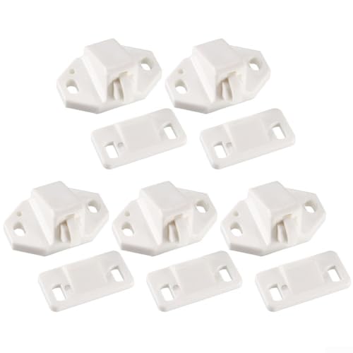 5er-Set ABS-Tür-Rollenschnäpper für Schranktüren, federbelastetes Design mit Schnellinstallationsset 5er-Set ABS-Tür-Rollenschnäpper für Schranktüren, federbelastetes Design mit Schnellinstallationsset von Springwillfly
