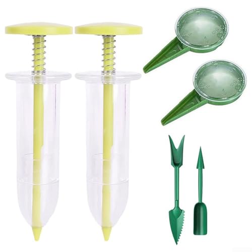 6-teiliges Aussaatwerkzeug-Set für manuelles Pflanzen, perfekt für kleine Gärten und Projekte im Innenbereich (gelb) von Springwillfly