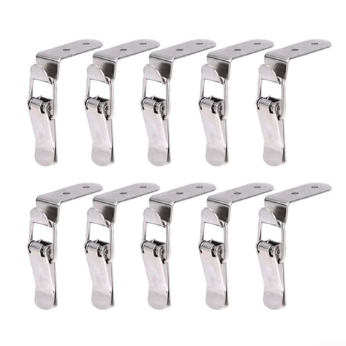 90-Grad-Entenschnabel-Clip-Set, Edelstahl, 10 Stück, für Zuhause und Büro (A 10 Stück) von Springwillfly