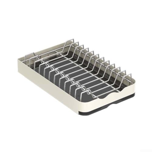 Abtropfgestell für Küchen-Arbeitsplatte, ausziehbarer Edelstahlkorb mit automatischem Abtropfen (Kochen) von Springwillfly