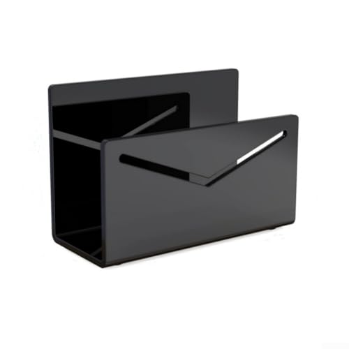 Acryl-Umschlaghalter, transparent, Postsortierer mit Stabilitätsfunktionen für den täglichen Gebrauch (schwarz) von Springwillfly