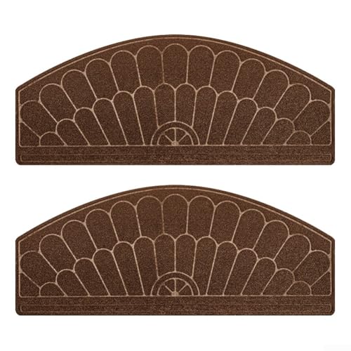 Anspruchsvolle Anti-Rutsch-Stufenmatten mit elegantem Design verbessern die Ästhetik des Hauses beim Rutschen (braun) von Springwillfly