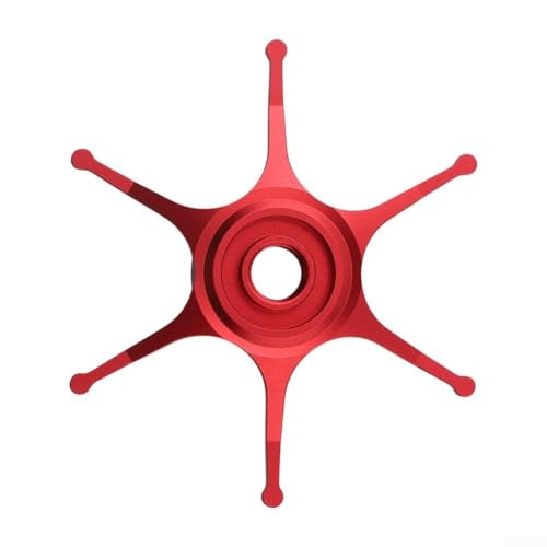 Anspruchsvolles Design der Metall-Wassertropfen-Radbremse; perfekt passend für Abu Angelrollen-Serie (links rot) von Springwillfly