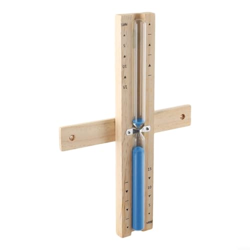 Anspruchsvolles Design. Diese einzigartige Sanduhr aus Holz bietet einen funktionalen Ansatz für das Zeitmanagement (blau) von Springwillfly