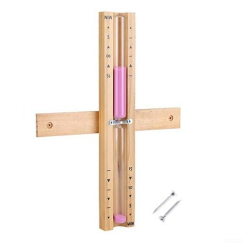 Anspruchsvolles Design. Diese einzigartige Sanduhr aus Holz bietet einen funktionalen Ansatz für das Zeitmanagement (rosa) von Springwillfly