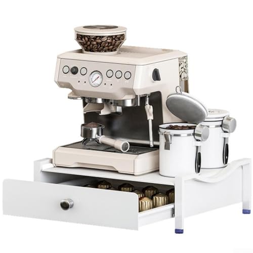 Anspruchsvolles Kaffee-Regal mit ausziehbaren Schubladen wertet das Aussehen Ihrer Küchenarbeitsplatte auf (S) von Springwillfly