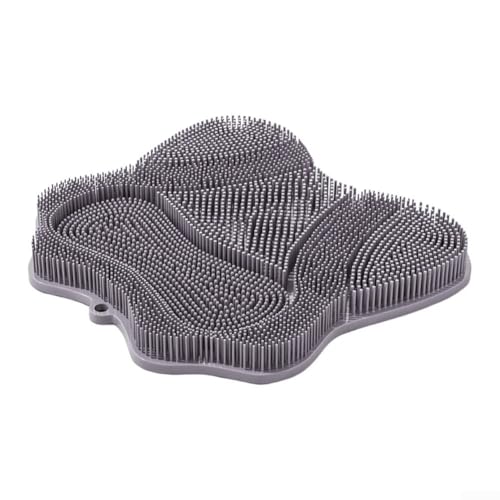 Antirutschmatte in Schmetterlingsform, mit Massagefunktion, geeignet für Badezimmer und Dusche (grau) von Springwillfly
