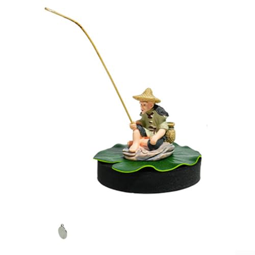 Aquarium-Dekorationsset für ältere Angler, Miniatur-Figuren zur Verschönerung von Aquarien und Gartenszenen, Fischer-Set von Springwillfly