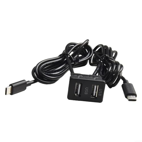 Auto-Dual-USB-Buchse mit praktischem Verlängerungskabel von 145 cm Länge Auto-Dual-USB-Buchse mit praktischem Verlängerungskabel von 145 cm Länge von Springwillfly