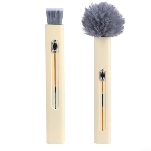Auto Innenreinigungswerkzeug 2 in 1 Bürste mit Teleskop-Design für Staub Oberflächen (Beige) von Springwillfly