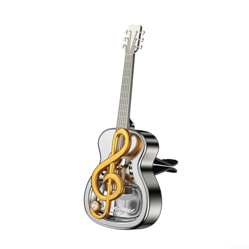 Auto-Lüftungsschlitz-Parfümtabletten mit exklusivem Gitarren-Design für den Fahrzeuginnenraum, bietet frischen Duft und verbesserte Luft (Gold) von Springwillfly