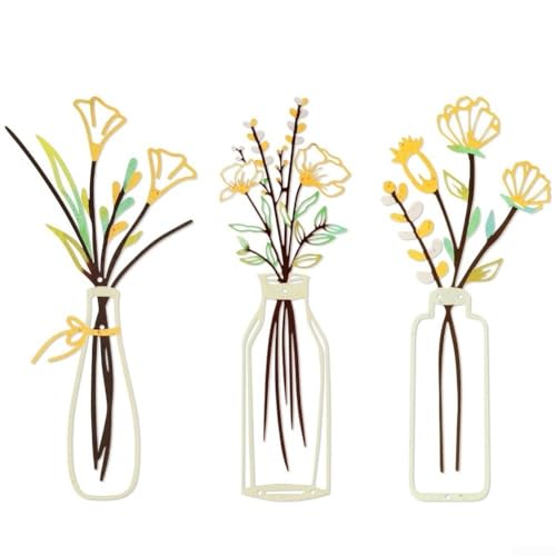 Böhmische Metallblumen-Wandkunst, 3er-Set mit minimalistischem Design, Metallstücke zur Verschönerung von Haus, Büro oder kommerziellen dekorativen Wänden (orange)) von Springwillfly