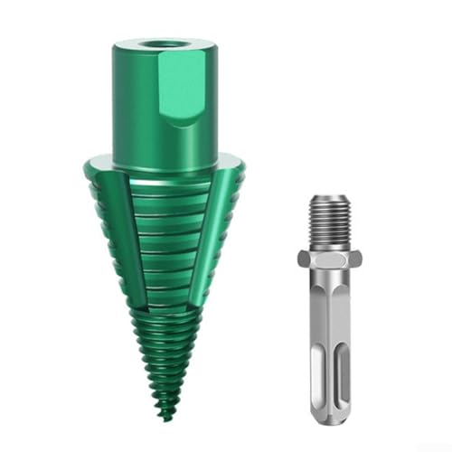 Brennholz-Splitter-Bit mit Werkzeug, Schnellwechselsystem, kompatibel mit SDS- und Vierkantschafthammerbohrern für nasses und trockenes Holzspalten (quadratisch) von Springwillfly