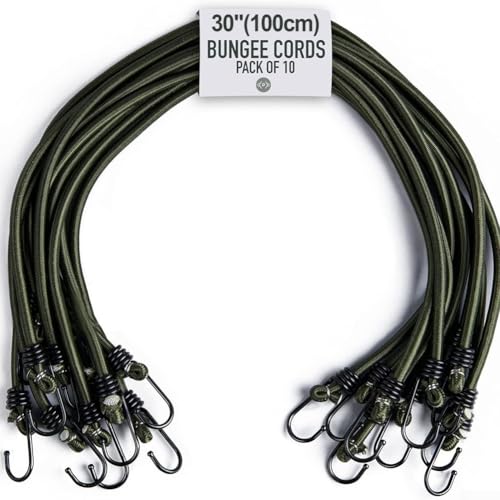 Bungee-Haken-Set (10 Stück), unverzichtbare Ausrüstung für Ihren nächsten Campingausflug oder Outdoor-Abenteuer (100 cm) von Springwillfly
