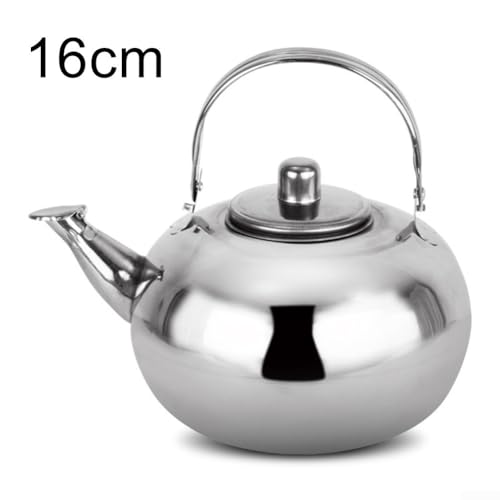 Camping-Wasserkocher aus Edelstahl mit hitzebeständigem Griff, Kaffeekanne mit integriertem Filter für einfache Zubereitung von Tee und Kaffee (16 cm) von Springwillfly