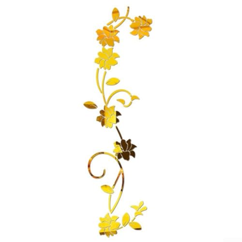 Clever gestaltete 3D-Rattan-Blumen-Aufkleber verschönern das Aussehen jedes Raumes in Ihrem Zuhause (Gold) von Springwillfly