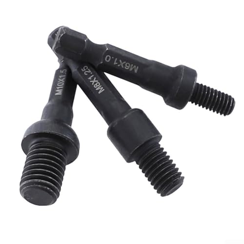 CrMo Selbstschneidender Steckschlüsseladapter für Stockschrauben 1/4 Zoll Sechskantschaft, erhältlich in den Größen M6, M8, M10 (A) von Springwillfly