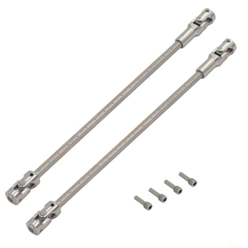 Custom Length Stainless Steel Drive Shaft for 110 LCG RC Crawlers Solid Construction for Rugged Terrain (silver 1 pair) von Springwillfly