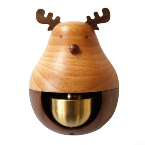 Dekorative Dopamin-Türklingel und Windspiel aus Holz mit Glückskatze zur Verschönerung des Hauses (Hirsch) von Springwillfly