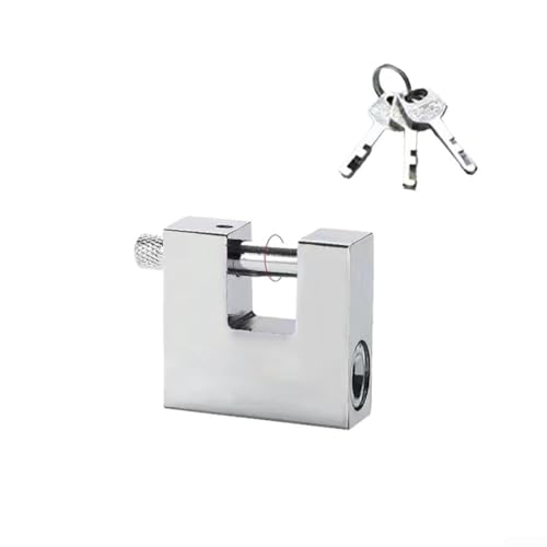 Diebstahlsicheres Vorhängeschloss mit D-förmigem Bügel, Zinklegierung, wasserdicht, mit 3 Schlüsseln zum sicheren Verschließen von Containern und Motorrädern (40 mm) von Springwillfly
