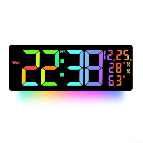 Digitale Wanduhr mit einstellbaren Helligkeitsstufen, zeigt Zeit, Datum und Woche neben der aktuellen Temperatur leicht an Digitale Wanduhr mit einstellbaren Helligkeitsstufen, zeigt Zeit, Datum und Woche neben der aktuellen Temperatur leicht an von Springwillfly