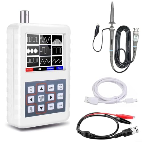 Digitales USB-Oszilloskop DSO PRO Handheld 5MHz Bandbreite 20MS/s Echtzeit-Abtastung mit automatischer Wellenform und 2 10,2 cm Farbdisplay (PRO+P6100) von Springwillfly