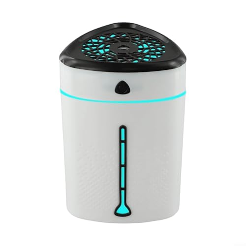 Dreieckiger USB-Auto-Luftbefeuchter, 1000 ml, perfekt für die Schaffung einer beruhigenden Umgebung zu Hause oder (weiß) von Springwillfly