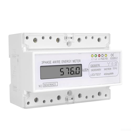 Dreiphasen-Leistungsmesser für einfache Installation auf 35 mm DIN-Schiene mit LCD-Display Dreiphasen-Leistungsmesser für einfache Installation auf 35 mm DIN-Schiene mit LCD-Display von Springwillfly
