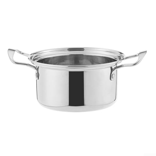 Easy Clean Up Stainless Steel Dual Flavor Hot Pot, Designed for Individual Dining Experiences and Diverse Ingredients (1 Steel ear pot) von Springwillfly