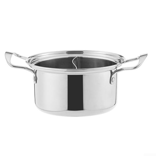 Easy Clean Up Stainless Steel Dual Flavor Hot Pot, Designed for Individual Dining Experiences and Diverse Ingredients (3 Steel ear pot) von Springwillfly