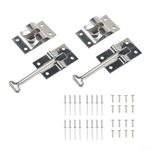 Edelstahl Camper Türriegel 15,2 cm mit Schrauben, 2 Stück zur Sicherung von Anhängern und Ladung unter allen Bedingungen Edelstahl Camper Türriegel 15,2 cm mit Schrauben, 2 Stück zur Sicherung von Anhängern und Ladung unter allen Bedingungen von Springwillfly