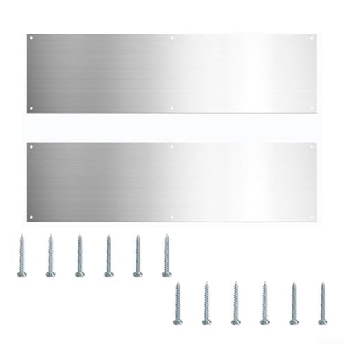 Edelstahl-Tür-Trittplatten, 2 Stück, zur Verbesserung der Haltbarkeit der Tür, einfache Installation für Heimanwendungen Edelstahl-Tür-Trittplatten, 2 Stück, zur Verbesserung der Haltbarkeit der Tür, einfache Installation für Heimanwendungen von Springwillfly