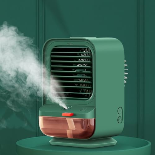 Effizienter Wasserkühlung Tischventilator mit USB-Anschluss kombiniert Kühlung und Feuchtigkeitskontrolle (blau) von Springwillfly