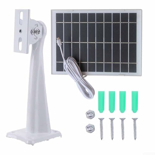 Effizientes 5V 8W Solarpanel für Android Zuverlässige Stromquelle für Außen-Überwachungskameras (Weiß) von Springwillfly