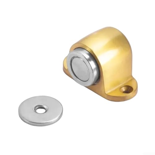Eleganter Türstopper aus Edelstahl mit kraftvollem Magnethalt und stabiler Bodenmontage (Gold) von Springwillfly