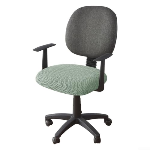 Eleganter und bequemer Stuhlbezug in T-Form aus Jacquard-Stoff für Ihre Büromöbel (grün) von Springwillfly