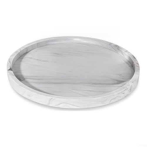 Elegantes Silikon-Tablett für Badezimmer, perfekt für die Organisation von Schminktisch und Küchenutensilien (Weiß B) von Springwillfly