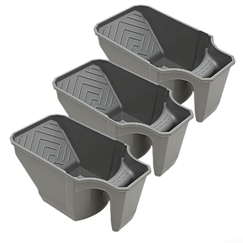 Ergonomische Farbwanne Set mit hohen Wänden und praktischem Rollen für mühelose Oberflächenabdeckung (Grau) von Springwillfly