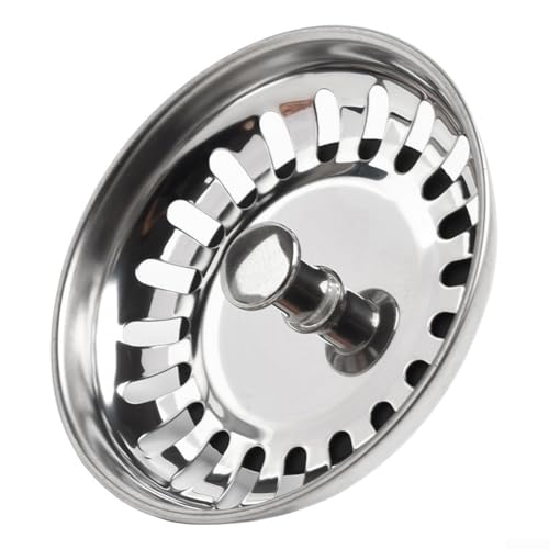 Ersatz-Sieb für die Küchenspüle, 78 mm, Edelstahl, mit Gummidichtungsring, um Lecks und Verstopfungen im Abfluss zu vermeiden von Springwillfly