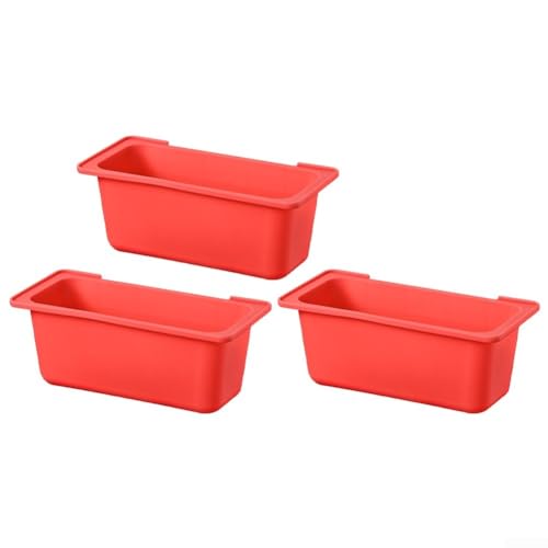 Fettauffangschalen-Set 3 Ölauffangbehälter für effiziente Nutzung des Grills (rot) von Springwillfly