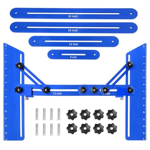 Flexible Konfiguration Treppenstufenvorlage Werkzeug mit mehreren Schieberoptionen (blau) von Springwillfly