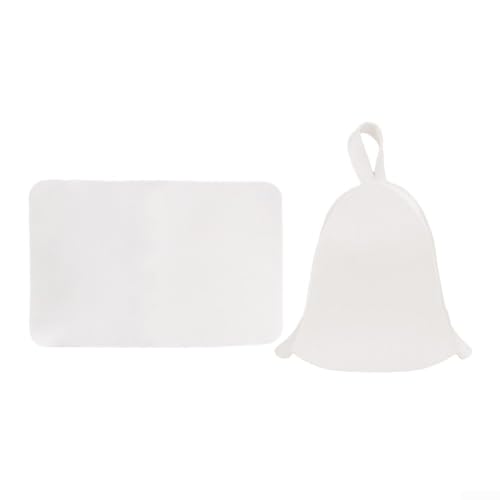 For Men and WoFor Men Felt Sauna Hat With Thickened Sauna Pad Set for Bath and Sauna Use Secure Fit and Comfort (White) von Springwillfly