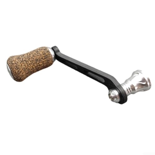 Für DAIWA Angelrollengriff, Einzelwippe mit 70 mm Arm und rundem Gummi-Korkknauf, geeignet für Fuego- und Salamandura-Rollen (Silber) von Springwillfly