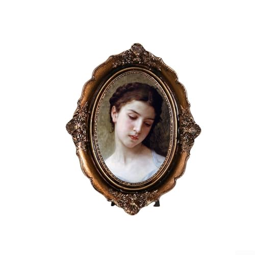 Für ovale Vintage-Bilderrahmen aus Kunstharz mit antikbraunem Finish, perfekt, um jedem Raum einen klassischen Stil zu verleihen und für einfache Wandmontage konzipiert Für ovale Vintage-Bilderrahmen aus Kunstharz mit antikbraunem Finish, perfekt, um jedem Raum einen klassischen Stil zu verleihen und für einfache Wandmontage konzipiert von Springwillfly