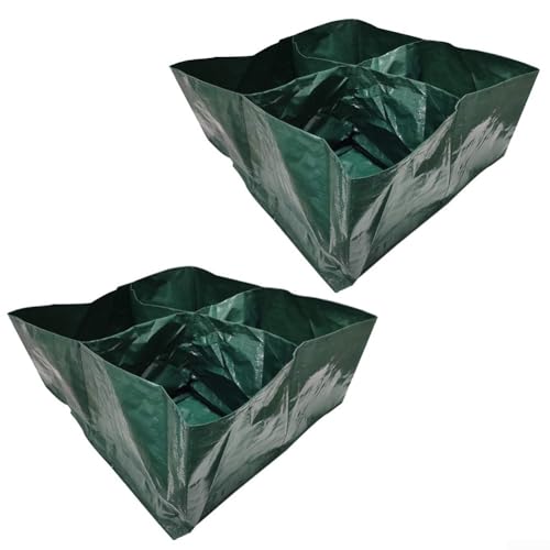 Gardening Efficiency Redefined Breathable Fabric Planters Featuring Unique Grid Layouts in a Two Pack (A) von Springwillfly