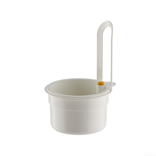 Hängesieb für die Küchenspüle, mit Werkzeughaken, Lebensmittelabfälle, Touch-Müllentriegelung, kompaktes, platzsparendes Design (weiß) von Springwillfly