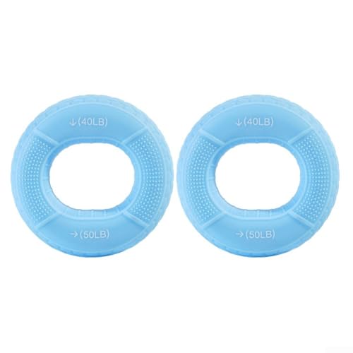 Handgriffring für Quetschübungen, ideal für Muskelaufbau und Stressabbau (2 Stück, blau) von Springwillfly